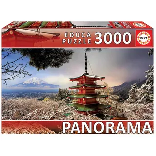 Educa 18013, Chureito Pagoda, 3000 Teile Puzzle für Erwachsene und Kinder ab 14 Jahren, Japan, Landschaft