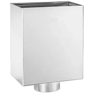 Flachdach-Wasserfangkasten, Grömo, mit/ohne Zulauf, UGINOX Patina K41 (Ausführung: DN100. ohne Zulauföffnung)