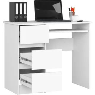 akord furniture factory AKORD A6 Links in der Farbe Weiß mit B90 x H77 x T50 cm | Weiß