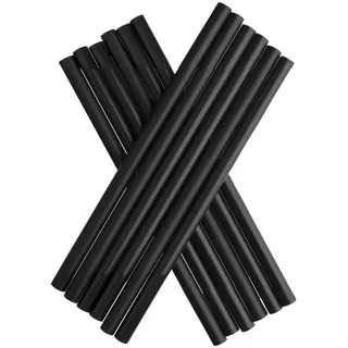 Trinkhalme, Kunststoff Mehrweg (7x150mm) - schwarz (135 Stk.)