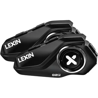 LEXIN G2P Motorrad Bluetooth Headset, Helm Kommunikationssystem für 2 bis zu 6 Personen in Reichweite von 1000m, IP67 Wasserdicht Freisprecheinrichtung mit FM Radio, Doppelpack