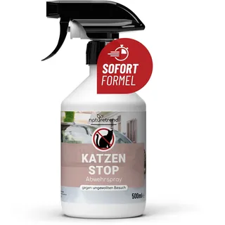 naturetrend Katzen Stop Spray 500ml - Katzenabwehrspray, Katzenschreck Spray zum Katzen vertreiben I Anti Kratz Spray, Fernhaltespray Katzen, Katzenabwehr Garten