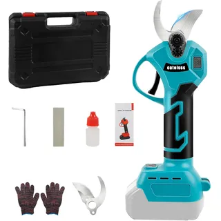 Akku Astschere kompatibel mit Makita 18V Akku,Bürstenlose Baumschere mit 2 Gängen, Digitalanzeige, 45mm Maximaler Schnittdurchmesser, Schleifstein und Ersatzklingen (ohne Akku)