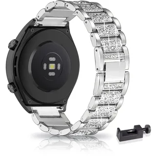 AireWiki Armband Kompatibel mit 20mm/ 22mm Watch Armband Edelstahl Für Herren Damen Elegant Metall Uhrenarmband Für 20mm/ 22mm Watch (Silber,20mm)