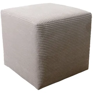 Küchen-Preisbombe Sitzwürfel Hocker 45 x 45 x 45 cm Cordstoff beige/lila