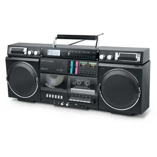 Muse M-380 GB Radio, CD, Kassettenrekorder, 80W Ausgangsleistung, USB, Aux, Micro SD-Kartenslot