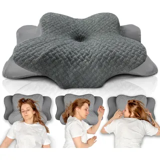 Glückstoff Orthopädisches Kissen 80 x 40 cm Grau