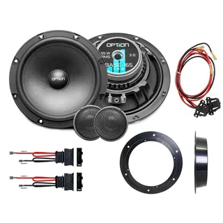 Option Lautsprecher 16,5cm kompatibel mit VW Touareg (Typ 7L) - Plug & Play Lautsprecher - 2-Wege Kompo-Lautsprecher