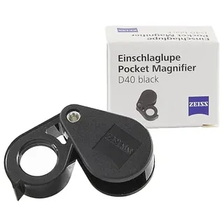 ZEISS Einschlaglupe D40 Black, 10-Fach Vergrößerung, Diamantlupe, Limited Black Edition