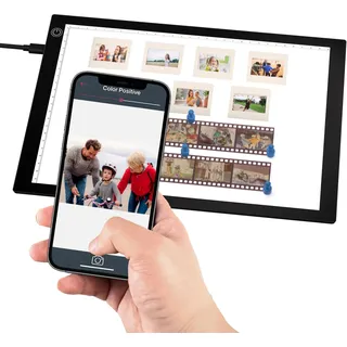 Ultradünner 30,5 x 22,7 cm Diascanner mit LED-Beleuchtung zum Scannen von Negativen und Dias. Tragbarer - Konvertiert 35 mm Dias in Digitale JPG Bilder für Negative und Film Fotodias