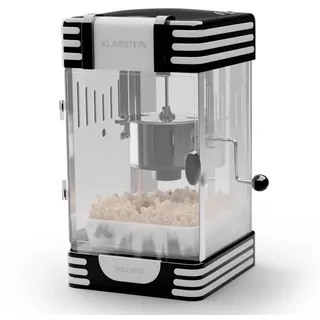 Klarstein Popcornmaschine Volcano, Popcornmaker Popcornautomat Popkornmaschine Popcorn mit Öl Schwarz schwarz