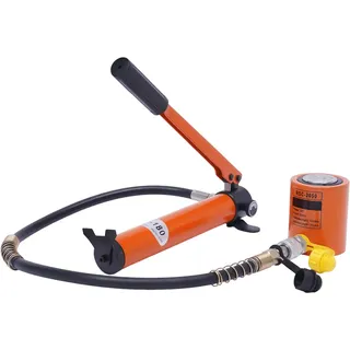Hydraulik Handpumpe 20T Manuelle Handpumpe 50mm Hydraulischer Zylinder Hydraulikzylinder CP-180 Mit 1m Schlauch Hydraulikzylinder,Für Biegen,Richten, Montage,Demontage