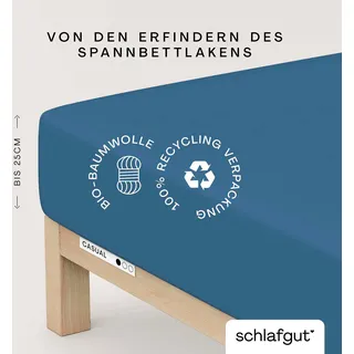 schlafgut Casual 140 x 200 - 160 x 200 cm blue mid