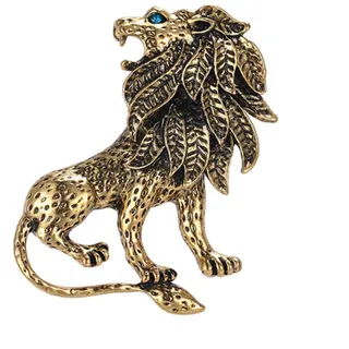 Brandneue Ankunft Antik Metall Löwe Brosche Herren Dressing Anstecknadeln Schmuck Zubehör