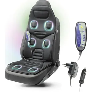 Walser Massage Sitzauflage Auto Relax Drive, PKW Massagesitzauflage, Massagesitzauflage mit 5 Massage Programmen, Rückenmassagegerät Auto, Massageauflage für den Rücken, Massagegerät Autositz