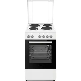 Respekta Standherd Kochfeld Elektro 50 cm Backofen EEK A freistehend Weiß