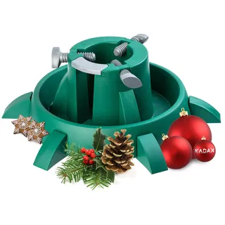 Kadax Weihnachtsbaumständer mit Wassertank, Baumhöhe bis 3m | moderner Christbaumständer, robustem Kunststoff, Tannenbaumständer, Verschiedene Größen, stabil, grün