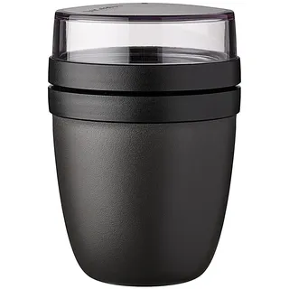 Lunchpot Ellipse schwarz 10,7 x 15,1 x 10,7 cm 0,5 l + 0,2 l
