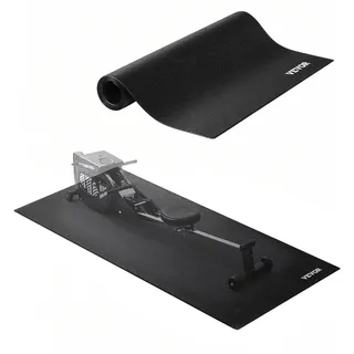 Vevor Laufbandmatte für Teppichboden Bodenschutzmatte (60 x 130 cm) für Sportgeräte 4 mm dick, Trainingsgerätematte für Laufbänder Walking-Pad Ellipsentrainer, hochdichter PVC-Bodenschutz