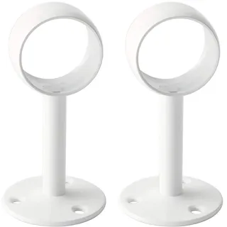 SAYAYO Gardinenstange Halterung Gardinenstangenhalter Deckenhalterung Weiß mit Schrauben zur Befestigung von Gardinenstangen an Decken oder Wänden 2 Stück 32mm Durchmesser