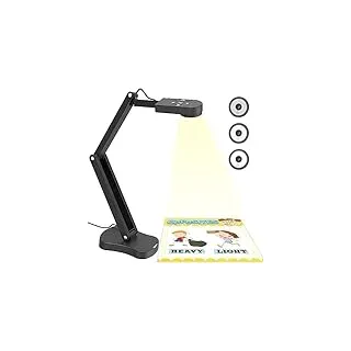 PAKOTOO 8MP Dokumentenkamera Schule & Visualizer für Klassenzimmer mit Dual-Mikrofon, 3-Stufen-LED-Licht, Auf und Ab, Linke und Rechte Bildumkehrung, Mehrgelenkig, für Fernunterricht und -Lernen