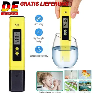 PH Wert Wasser Messgerät Digital Messer Tester Aquarium Pool Prüfer pH 0-14
