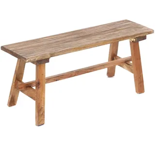 DESIGN DELIGHTS Sitzbank, Anzio 90cm, rustikale Holzbank, Bänkchen - Braun