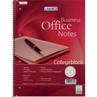 Landré Collegeblock A4 kariert 80 Blatt