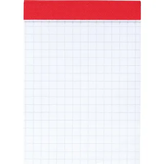 Brunnen Notizblock 1055132 DIN A7 kariert 50 Blatt, rot