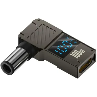 CY Adapter Typ-C USB-C Eingang zu DC 7,4x5,0mm Jack Smart LED Display 100W Ausgang Power 20V 5A PD Ladung 65W Adapter für Laptop