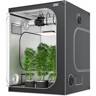 VEVOR Growbox Pflanzenzelt Zuchtzelt Growzelt Gewächshaus Indoor 150x150x200cm