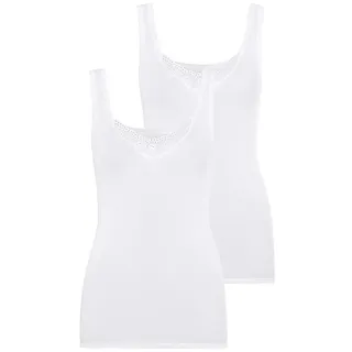 SCHIESSER Cotton Trägertop 4er Pack White 46