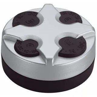 HR GRIP Münzetui Euro Münzbox Münzhalter Münzen Halter Dose Münzkapsel grau|silberfarben