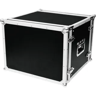 Roadinger Effektrack CO DD, 8HE, 24cm tief, schwarz für 483-mm-Steuer- und Effektgeräte (19“) | 2 abnehmbare Deckel | Eingebaute Rackschienen | 8 Schnappschlösser | 4 stahlverstärkte Gummifüße