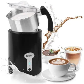 Duronic MF500 BK Milchaufschäumer 500 ml Edelstahlkrug - für Kaffee, heiße Schokolade