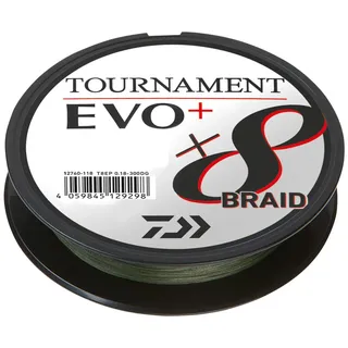 Daiwa Tournament x8 Braid EVO+ 270 m, dunkelgrün),