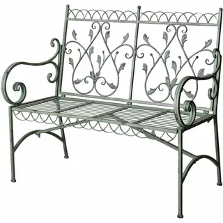 Gartenmöbel Gartenbank 2-Sitzer Metallbank Parkbank Eisen Sitzbank Bank Antik