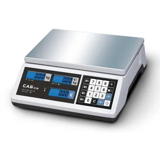 CAS Software CAS Waage ERJ, preisrechnend, Ladenwaage, GEEICHT, Wägebereich max 15 kg, Ablesbarkeit 2g