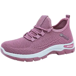 Orthopädische Schuhe Sneaker Damen Ergonomischer Schmerzlinderungs Sommer Barfußschuhe Leicht Atmungsaktive Lässige Bequeme Outdoor Sportschuhe Turnschuhe Laufschuhe Sommer Sneaker Damen (Purple, 39) - 39 EU