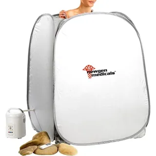 Newgen Medicals 2in1-Heim-Dampfbad und Sauna, portabel, 1.000-Watt-Generator & Timer