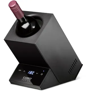 CASO Design Flaschenkühler WineCase One Edelstahl Schwarz, Braun Schwarz /