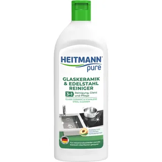 Heitmann pure Glaskeramik- und Edelstahl Reiniger | Reinigung, Glanz und Pflege | 250 ml