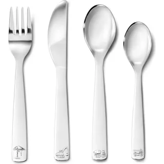 Zilverstad Kinderbesteck Baufahrzeuge 4-teilig