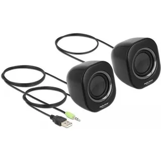 DeLock Mini Stereo, PC Lautsprecher - für - 2 Watt (Gesamt)
