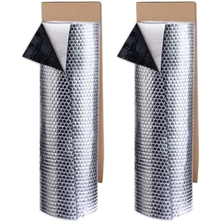 Pamatio 2 Rollen à 50cm x 4m=4m2 Alubutyl Anti Dröhn Dämmmatte Selbstklebend Auto Dämmung 2mm - KFZ Lärmschutz, Schalldämmung und Schallschutz