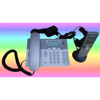 Telekom T-Com Sinus P300i Collection, Schnurgebundenes ISDN Komfort-Tischtellefon Plus Mobilteil Telefon Set
