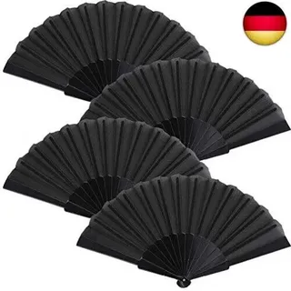 Blulu 4 Stück Handheld Faltventilator fächer groß Chinesischer handfächer Fan Or