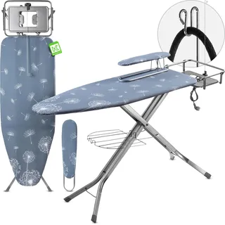 Kadax Bügelbrett mit Steckdose, 130x48cm Dampfbügelbrett