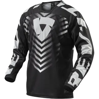 RevIt! Revit Rough Motocross Jersey, schwarz-weiss, Größe M
