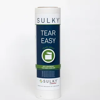 Sulky Tear Easy Stickvlies/leicht/weich/zum Ausreißen (weiß, 25 cm x 10 m)